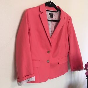 Ann Taylor 3/4 Sleeve Pink/Coral Blazer